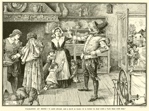 Bavard à la maison (gravure) - Frederick Hurten Rhead