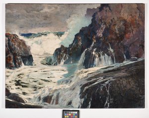 Après la tempête, vers 1925 (huile sur contreplaqué) - Frederick Judd Waugh
