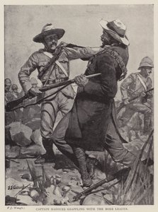 Le capitaine Madocks aux prises avec le chef Boer - Frederick Judd Waugh
