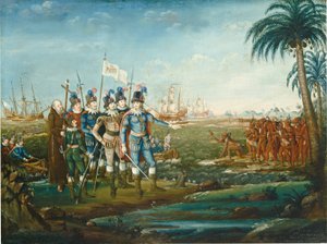 Premier débarquement de Christophe Colomb