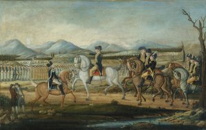 Washington passant en revue l