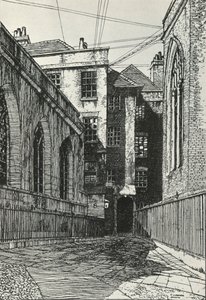 Côté sud de la salle à Cliffords Inn dans la ville de Londres, vers 1903, 1934