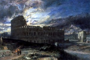 Le Colisée à Rome au clair de lune - Frederick Lee Bridell