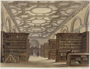 Intérieur de la bibliothèque publique, Cambridge, de 