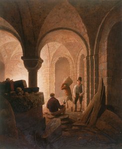 Crypte de St Mary-le-Bow, Londres, 1818 - Frederick Nash