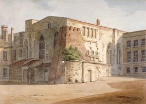 Vue extérieure de la Chambre Peinte, Palais de Westminster, Londres - Frederick Nash