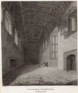Intérieur de Crosby Hall, vue vers le sud - Frederick Nash