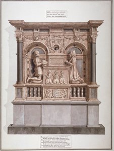 Monument à Richard Allington dans la chapelle Rolls, Chancery Lane, Londres, 1800