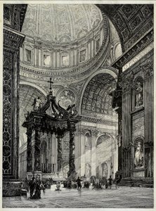 Basilique Saint-Pierre, Rome, Italie, vue intérieure, 1878 - Frederick P Dinkelberg