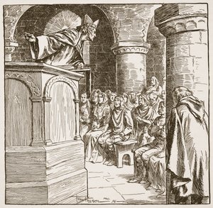 Dernier sermon de Dunstan, illustration de 