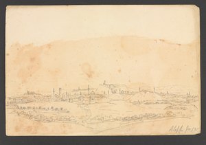 Alep depuis le sud-ouest, Syrie - Frederick Peter Layard