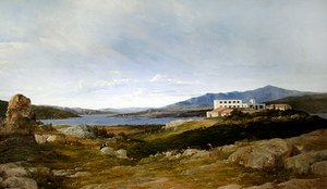 Vue de la villa de Garibaldi à Caprera, Sardaigne