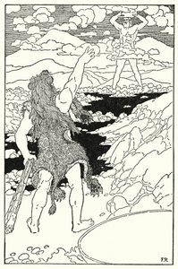 Hercule a vu le visage du géant avec toutes ses énormes caractéristiques - Frederick Richardson