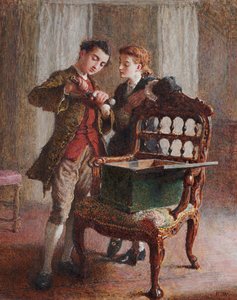 Scène de salon avec un imposant fauteuil ouvert