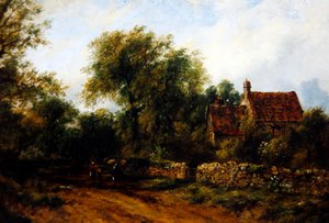 Paysage avec figures, vers 1840 - Frederick Waters Watts