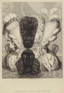 Régler le coup étrange : satire ridiculisant les coiffures des femmes et la manie du jeu - Frederick William Fairholt