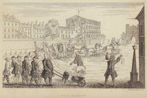 La Motion : satire sur les tentatives au Parlement de destituer Sir Robert Walpole en tant que Premier ministre en 1741 - Frederick William Fairholt