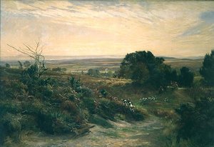 La chasse au sud du Dorset sur Eggerdon Hill - Frederick William Newton Whitehead
