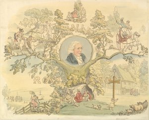 Conception pour une page de titre à la manière de Rowlandson, 1858-1914 - Frederick William Pailthorpe