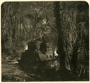 Ascension de la rivière Ocklawaha la nuit, 1872 - Frederick William Quartley