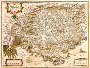 Carte de la Provence (France) (gravure)