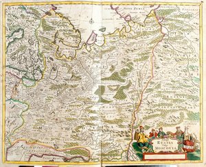 Carte de la Russie, autour de la ville de Moscou