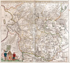 Carte de la province de Transylvanie (Roumanie) (gravure) - Frederick de Wit