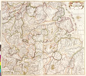 Carte de Westphalie (Allemagne) - Frederick de Wit