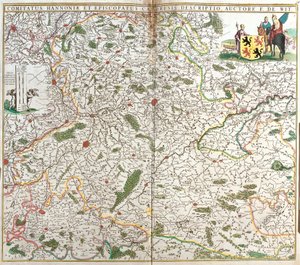 Carte du Comté de Hainaut (Belgique) et de l