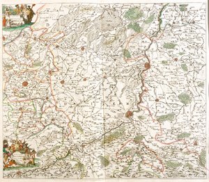 Carte du Diocèse de Liège, Belgique - Frederick de Wit