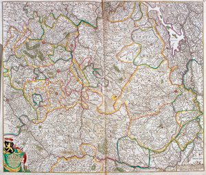 Carte du Duché de Brabant (Belgique, Pays-Bas) - Frederick de Wit