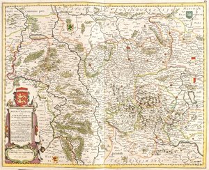 Carte du Duché de Brunswick, Allemagne