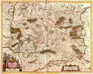 Carte du Duché de Lorraine, France - Frederick de Wit