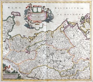 Carte du Duché de Mecklembourg Schwerin (Allemagne) - Frederick de Wit