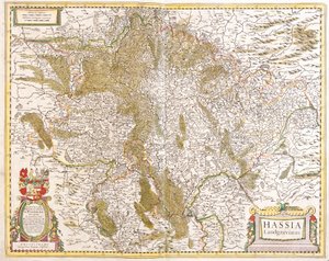 Carte du Landgrave de Hesse, Allemagne - Frederick de Wit