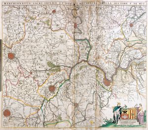 Carte des Marquisats du Saint-Empire romain germanique et de la Seigneurie de Malines (Pays-Bas) (gravure) - Frederick de Wit