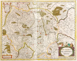 Carte du Palatinat rhénan, Allemagne - Frederick de Wit