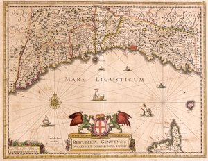 Carte de la République de Gênes (Italie) - Frederick de Wit