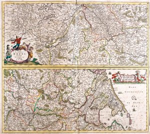 Carte de la Rhénanie, Allemagne