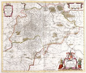 Carte de la marche (margraviat) de Misnie (Allemagne) (gravure) - Frederick de Wit