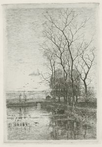 Le petit pont - Fredericus Jacobus van Rossum du Chattel (signed by artist)