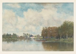 Canal hollandais - Fredericus Jacobus van Rossum du Chattel (signed by artist)