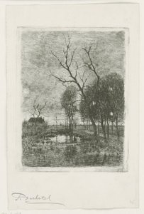 Crépuscule - Fredericus Jacobus van Rossum du Chattel (signed by artist)
