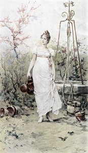 Femme revenant d