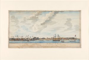 Vue de la ville de Paramaribo et du Fort Zeelandia