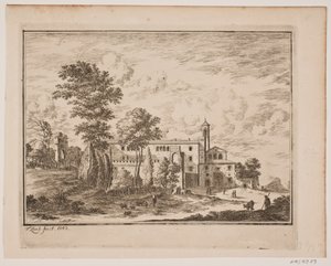 Un bâtiment monastique au milieu d
