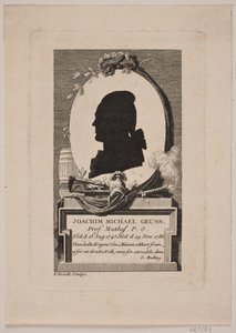 Silhouette du Prof. Joachim Michael Geuss, profil gauche
