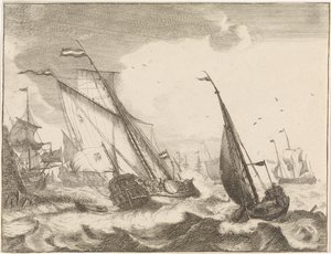 Navires en mer - Frederik Ottens