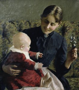 Astrid sur les genoux de grand-mère