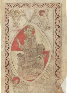 Christ en majesté (recto) - French 12th Century